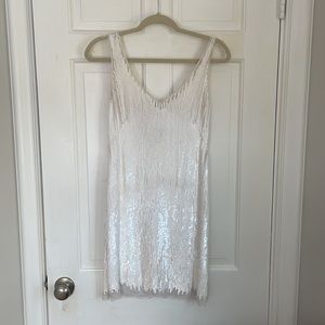 Sequin White Dress